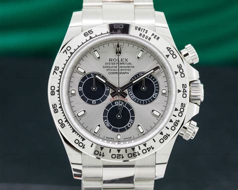 rolex daytona steel black vs white|rolex daytona white gold price.